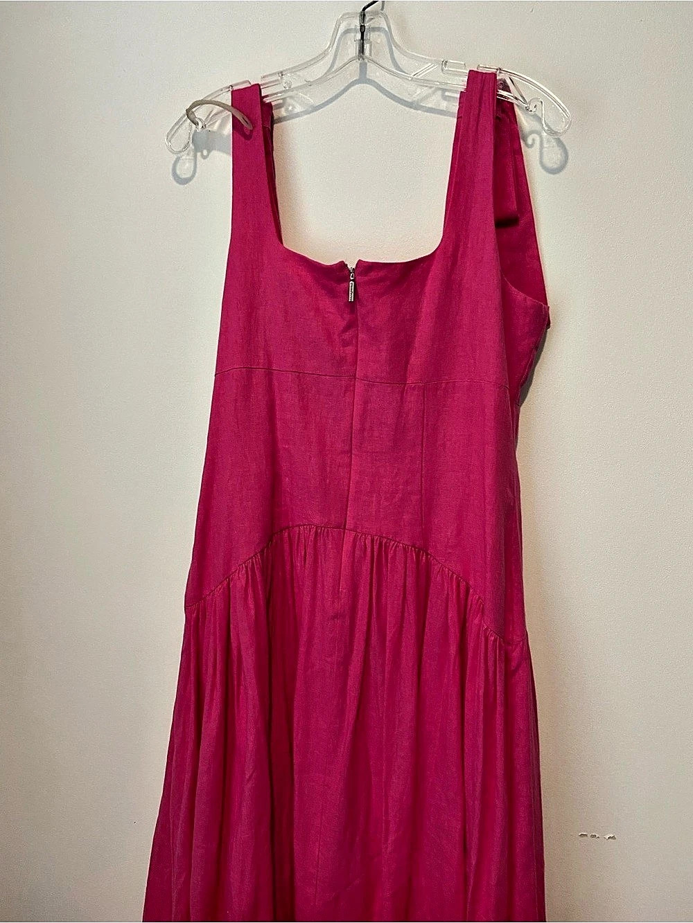 Karl Lagerfeld Paris Square Neck Midi Dress in Pink Size 8 NWT